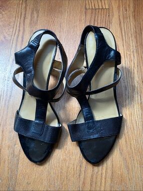 Nine West Black Strappy Heeled Sandals